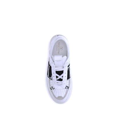Valentino Garavani Weiße Gummi-Sneaker mit niedrigem Schaft