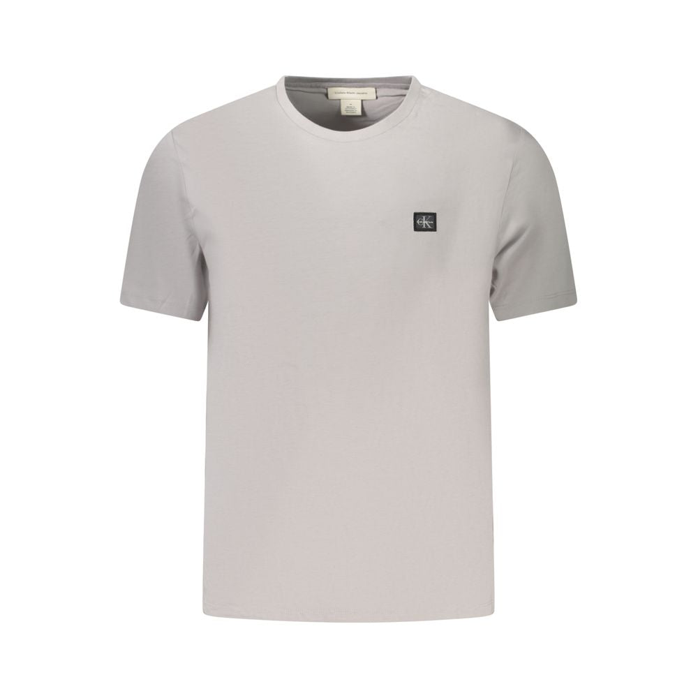 Calvin Klein Herren T-Shirt aus grauer Baumwolle