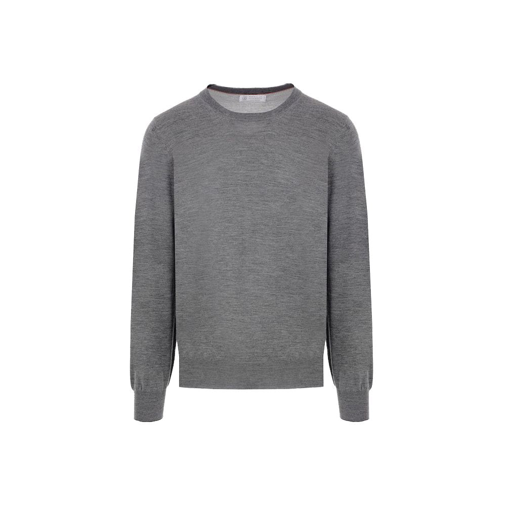 Brunello Cucinelli Grauer Kaschmirpullover für Herren