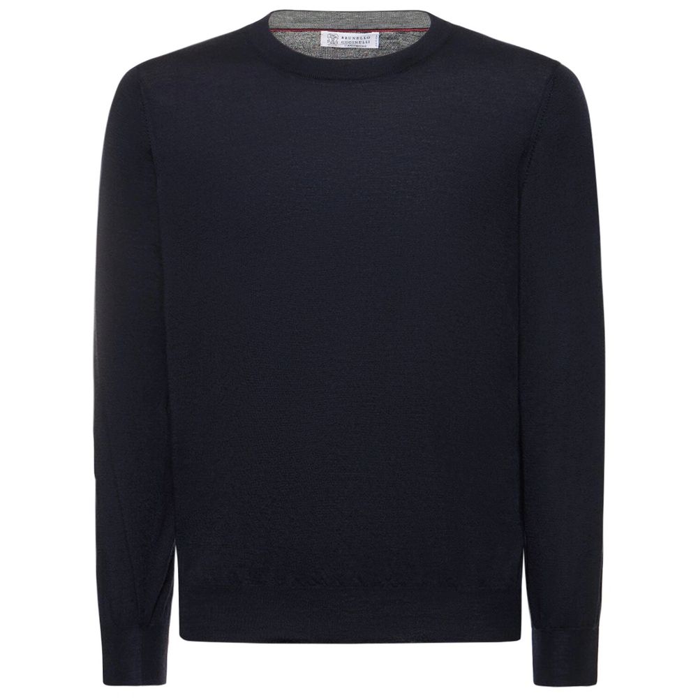 Brunello Cucinelli Blauer Kaschmir-Herrenpullover