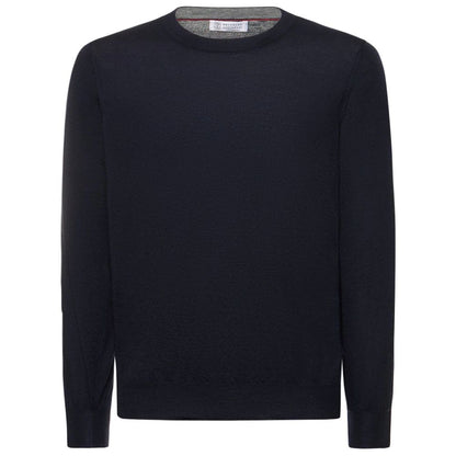 Brunello Cucinelli Blauer Kaschmir-Herrenpullover