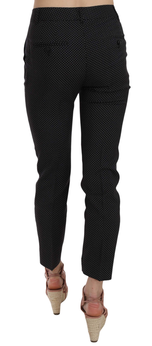 Dolce &amp; Gabbana – Schmale Caprihose mit Punkten und konischen Hosen