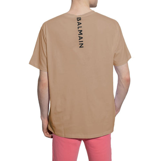 Balmain Braunes Baumwoll-T-Shirt