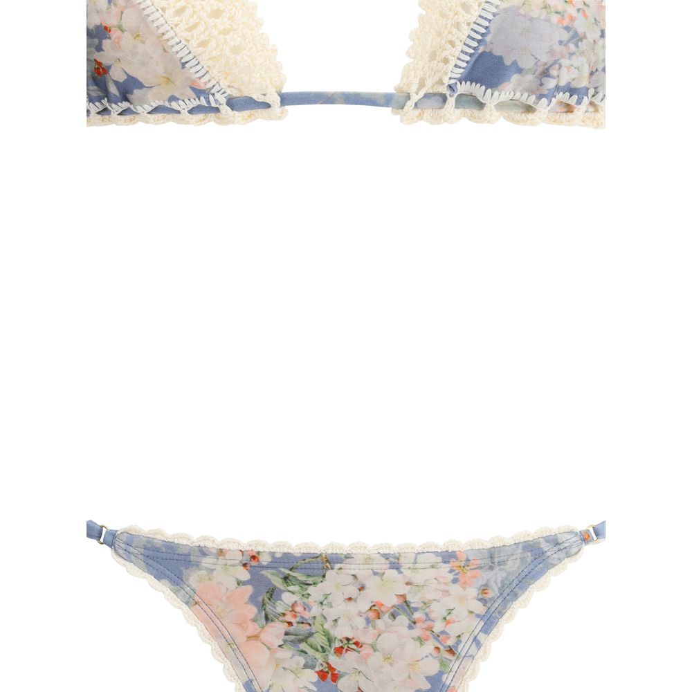 Zimmermann Hellblauer Polyamid-Bikini