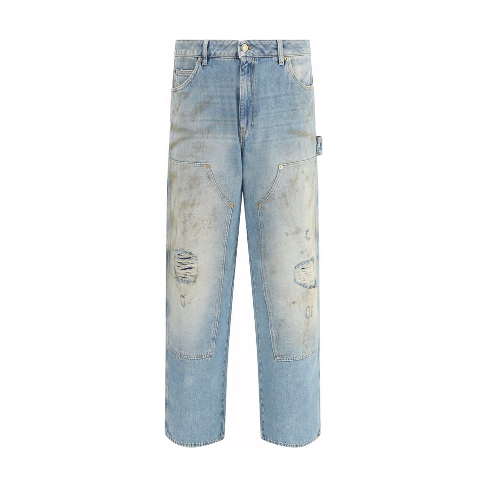 Golden Goose Hellblaue Jeans aus Baumwoll-Denim