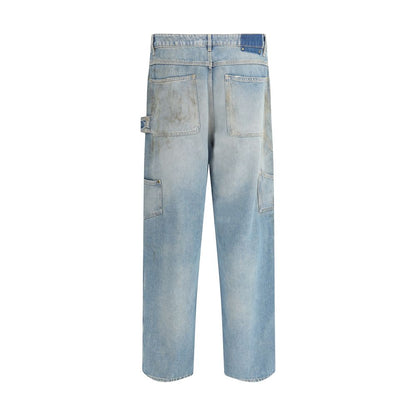 Golden Goose Hellblaue Jeans aus Baumwoll-Denim