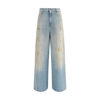 Golden Goose Hellblaue Boyfriend-Jeans aus Baumwolle