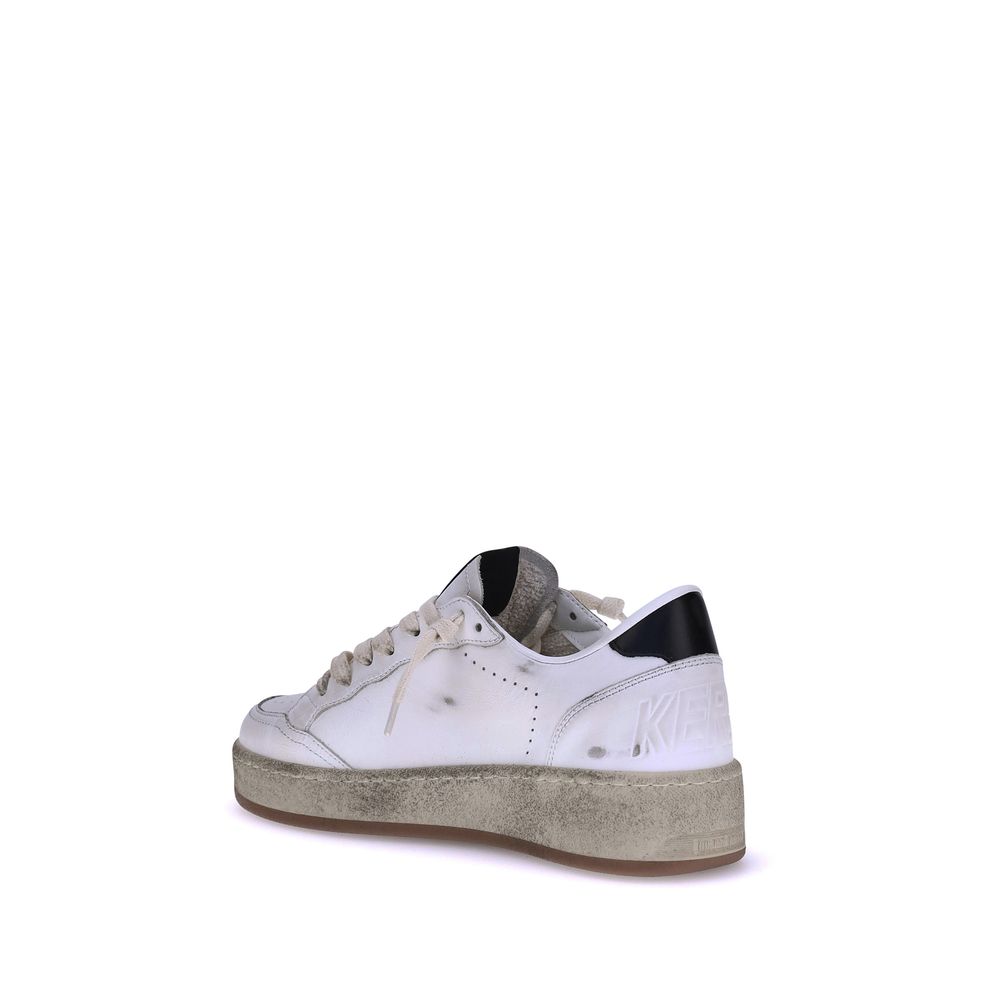 Golden Goose White Calf Leather Bos Taurus Low Top Sneakers