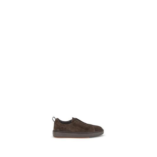 Santoni Slip-On-Sneakers aus Wildleder
