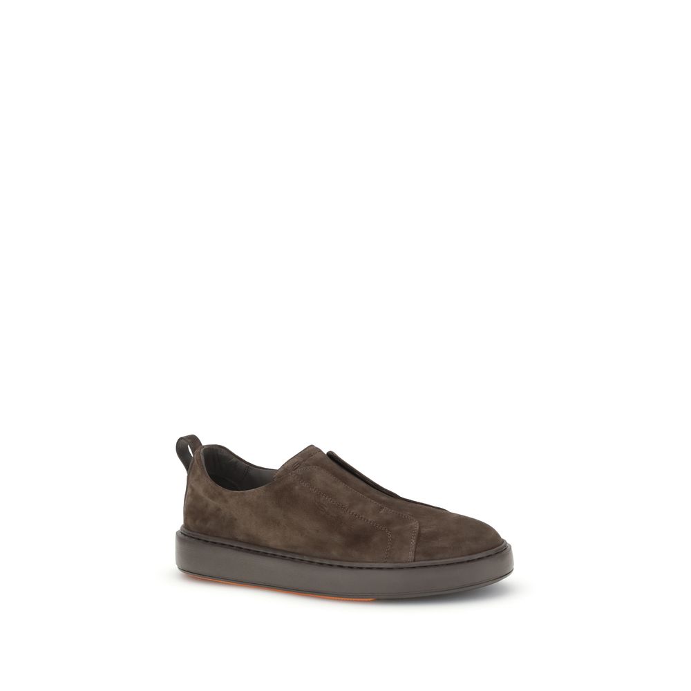 Santoni Slip-On-Sneakers aus Wildleder