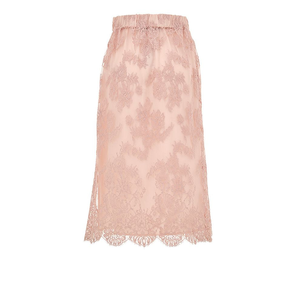Gucci Pink Cotton Midi Skirt