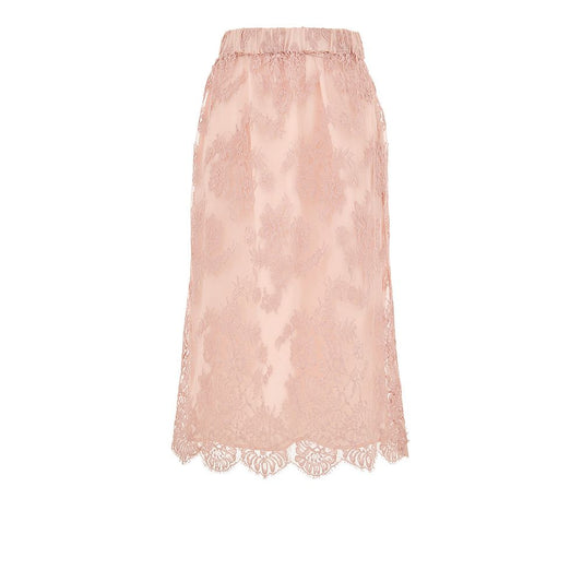 Gucci Pink Cotton Midi Skirt