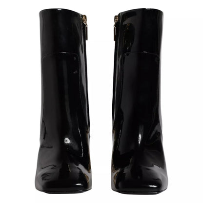 Dolce &amp; Gabbana – Schwarze Jackie-Stiefel aus Leder mit halbhoher Wadenhöhe