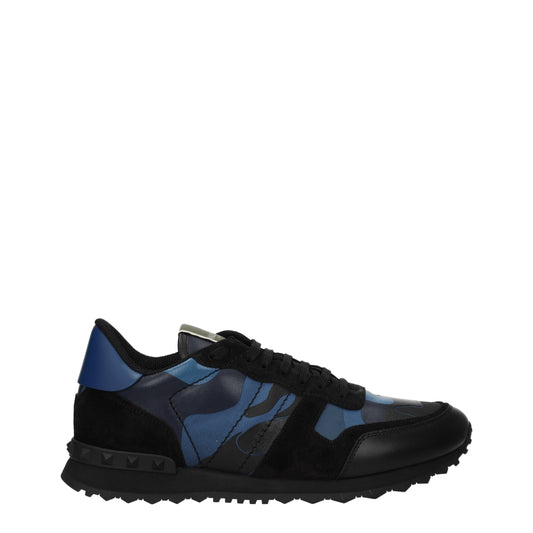 Valentino Garavani Blaue Leder Low-Tops