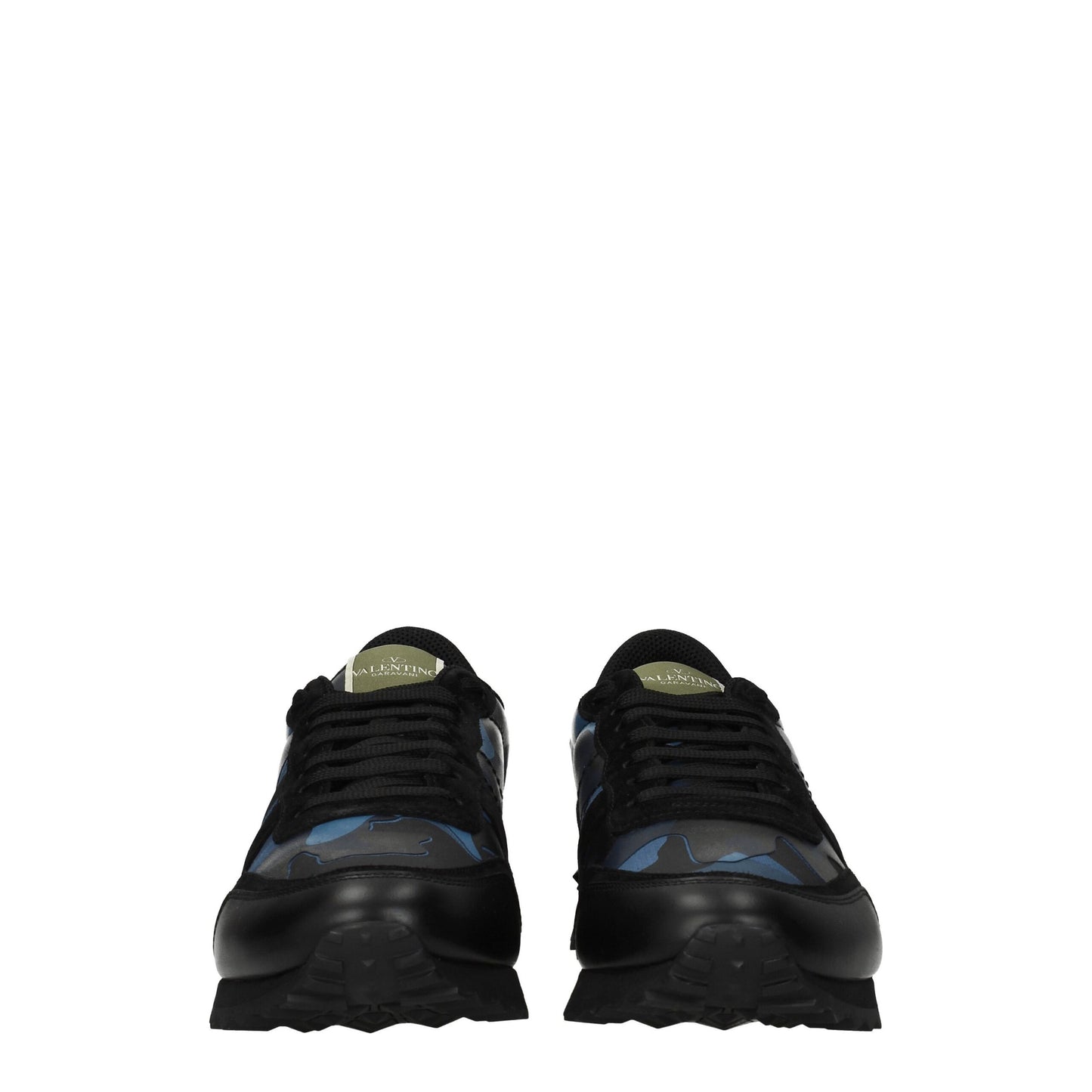 Valentino Garavani Blaue Leder Low-Tops
