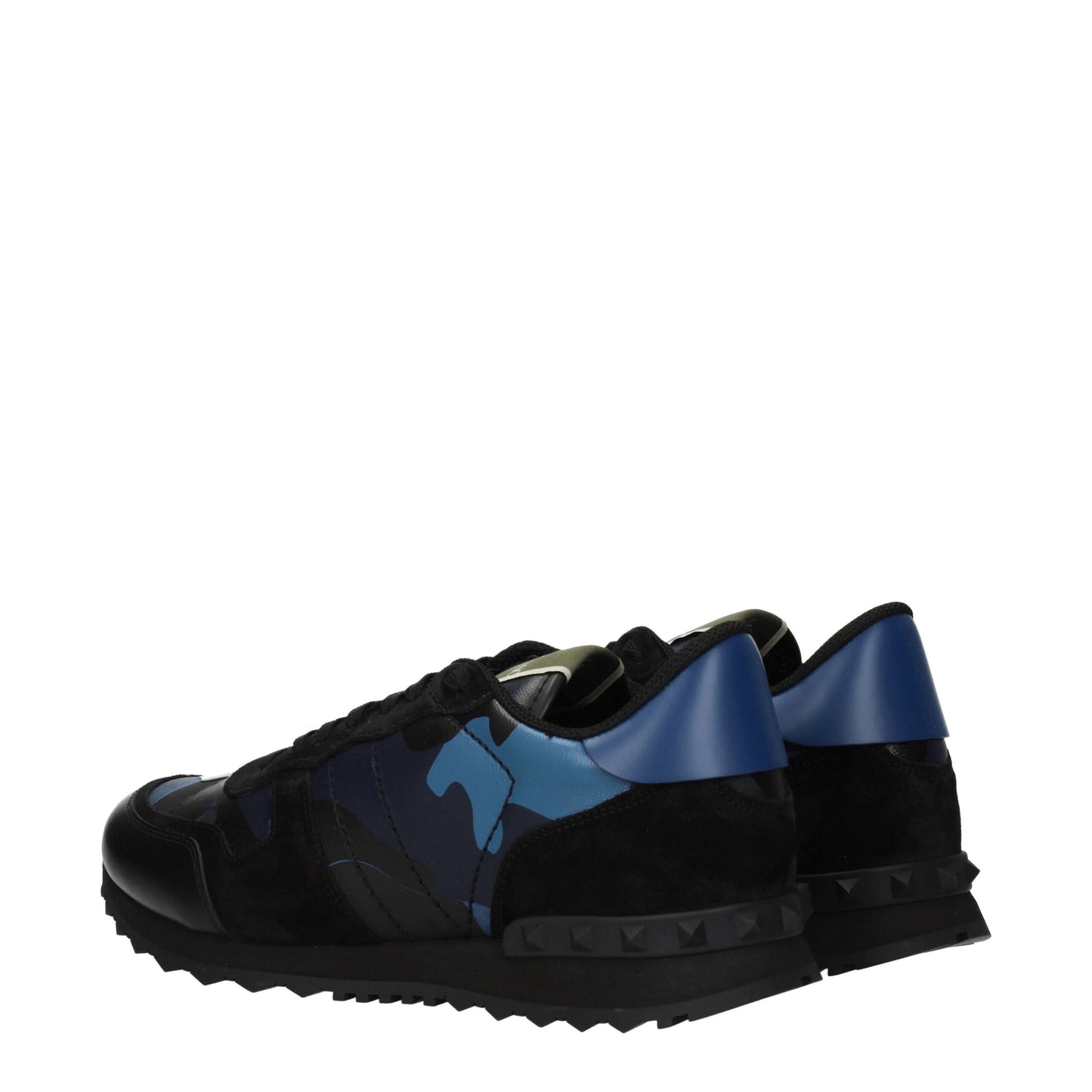 Valentino Garavani Blaue Leder Low-Tops
