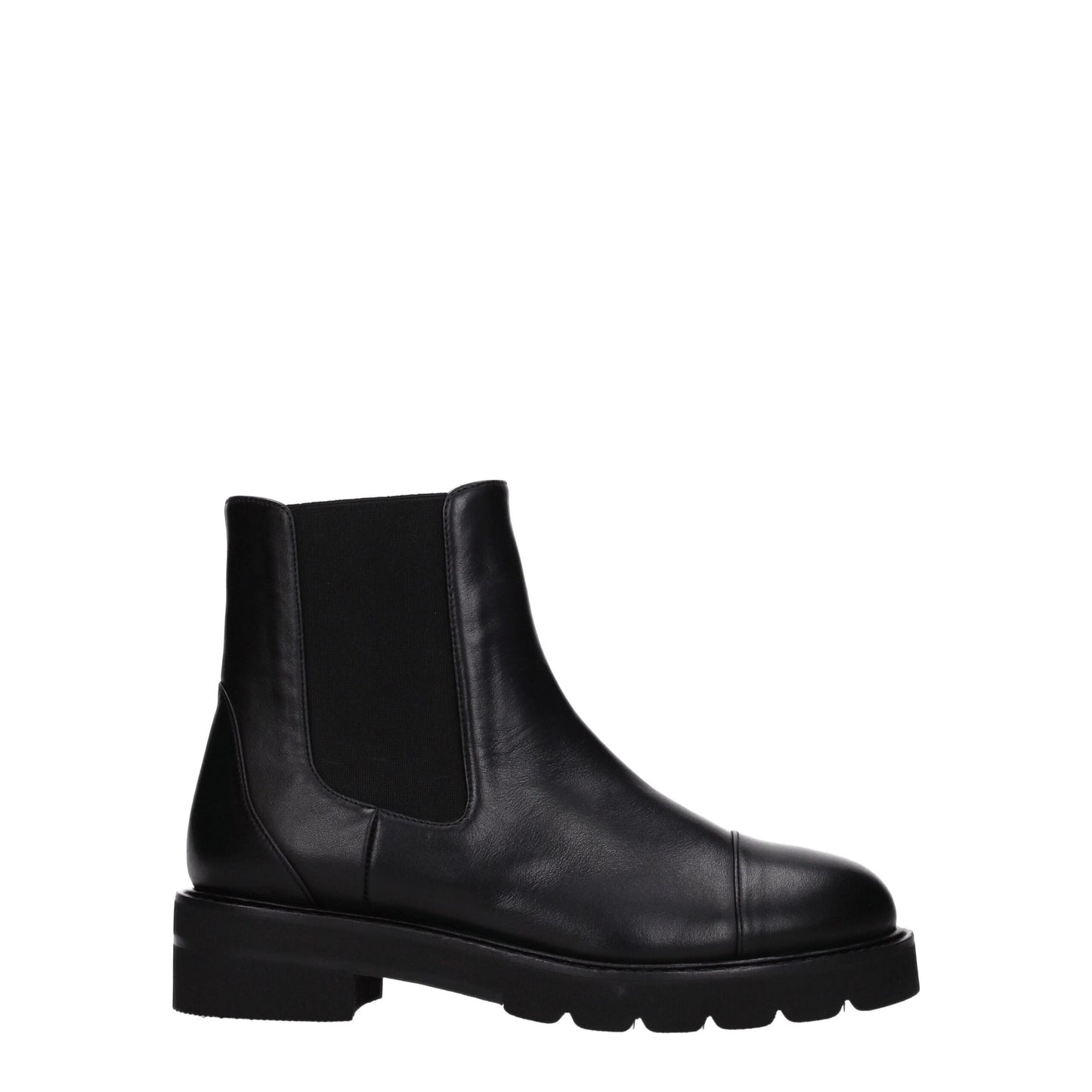 Stuart Weitzman Black Leather Ankle Boots