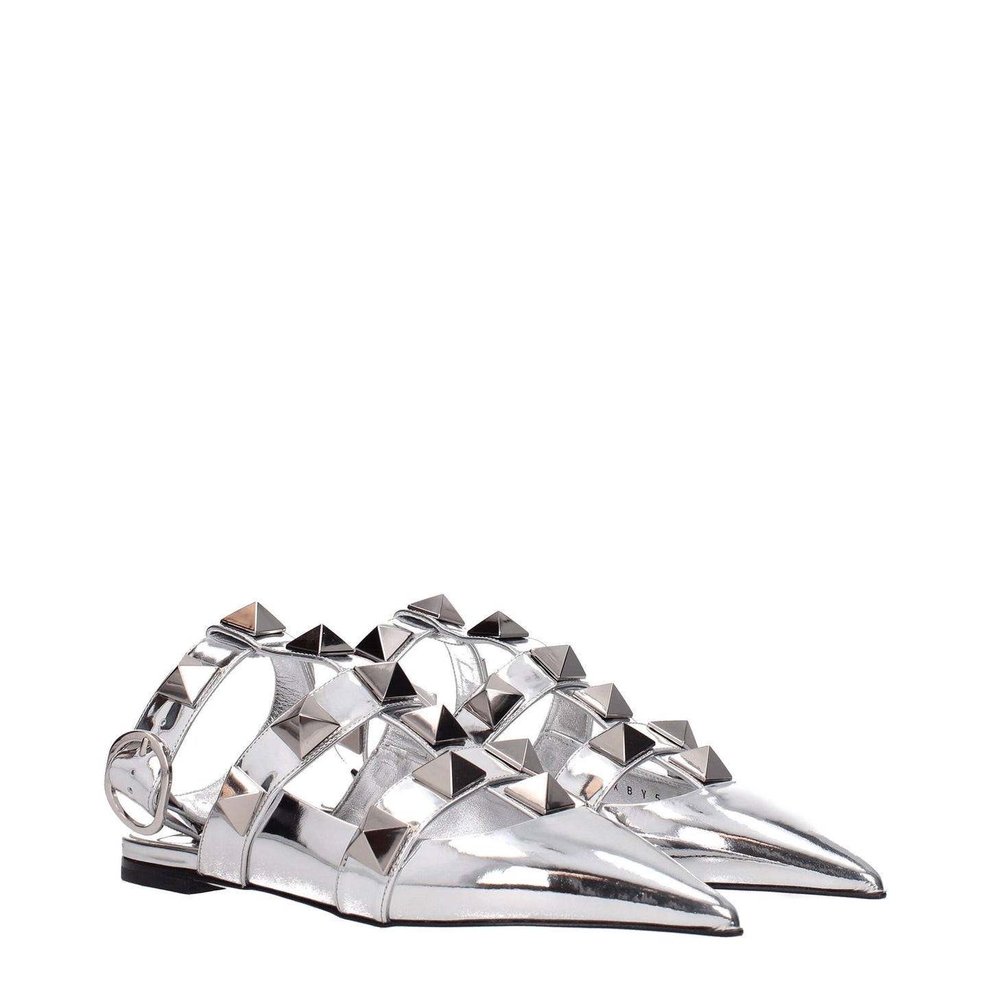 Valentino Garavani – Flache Sandalen aus grauem Leder