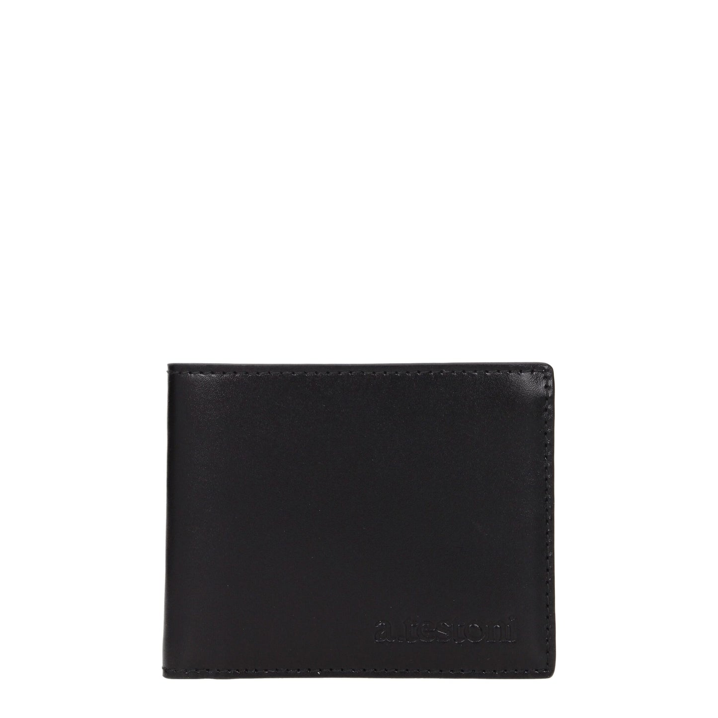 Testoni Black Leather Wallet