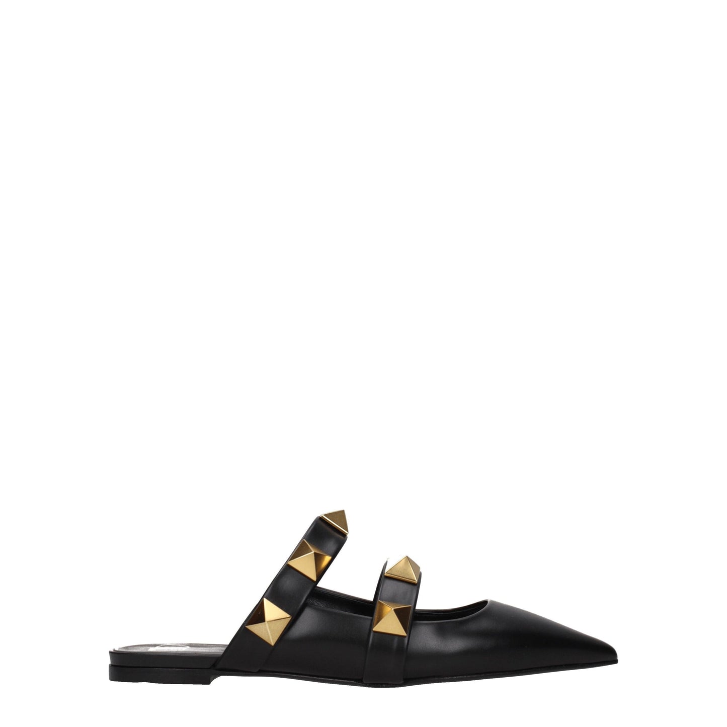 Valentino Garavani – Pantoletten aus schwarzem Leder
