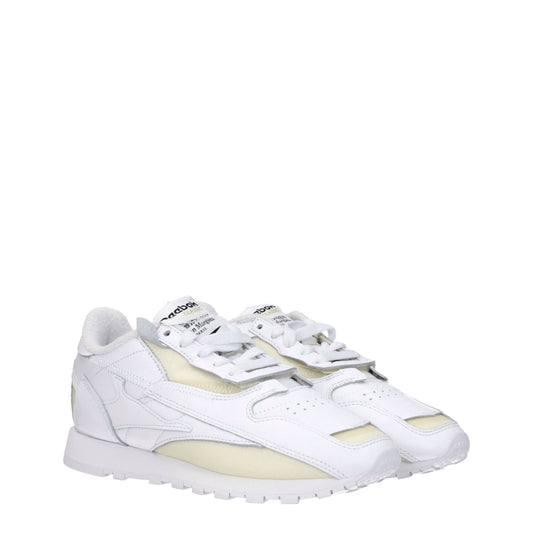 Maison Margiela White Leather Athletic Sneakers