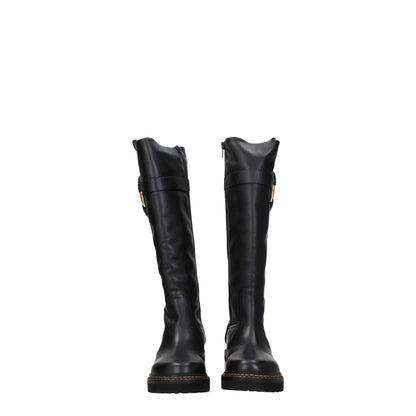See By Chloé Black Leather Over The Knee