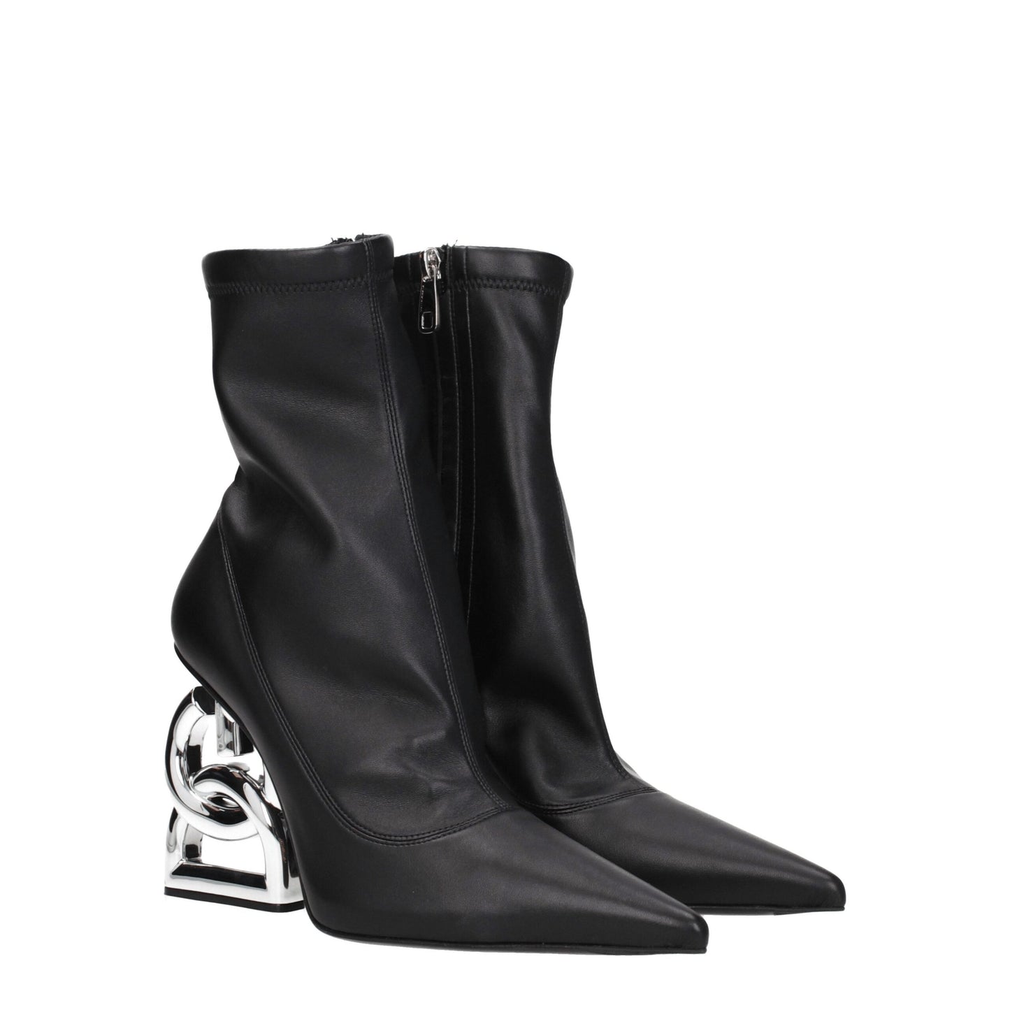 Dolce &amp; Gabbana Schwarze Lederstiefeletten