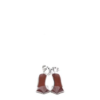 Amina Muaddi Transparente PVC-Pumps mit hohem Absatz