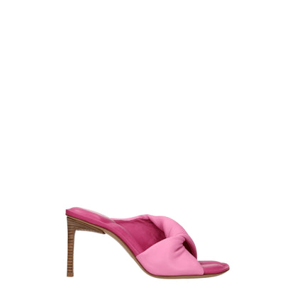 Jacquemus – Rosa Ledersandalen mit Stilettoabsatz