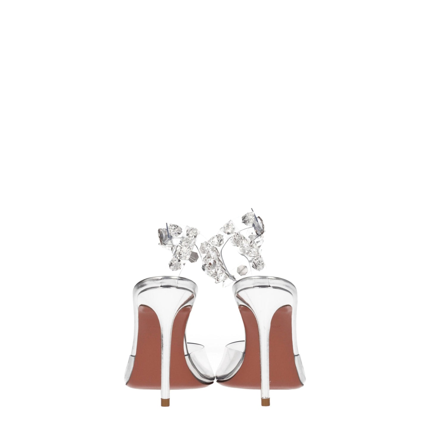 Amina Muaddi Transparente PVC-Pumps mit hohem Absatz