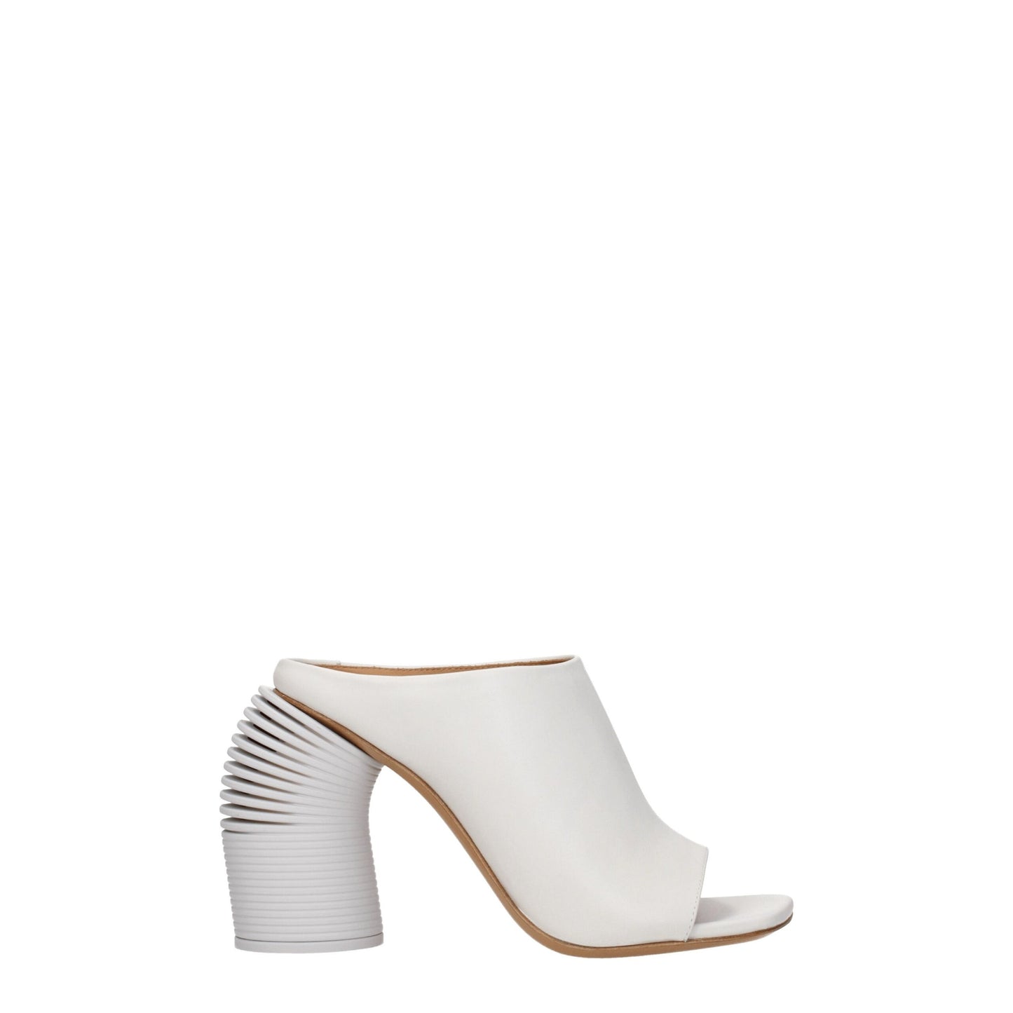 Off-White Plateauschuhe aus weißem Leder