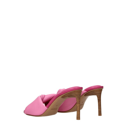 Jacquemus – Rosa Ledersandalen mit Stilettoabsatz