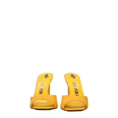 The Attico Orange Satin Stiletto Heel Sandals