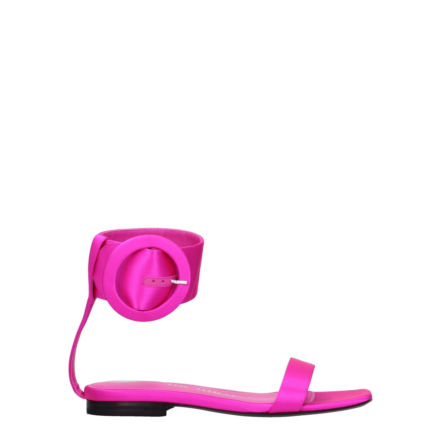 The Attico Pink Satin Flat Sandals