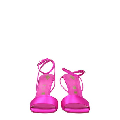 The Attico Pink Satin Platform Sandals