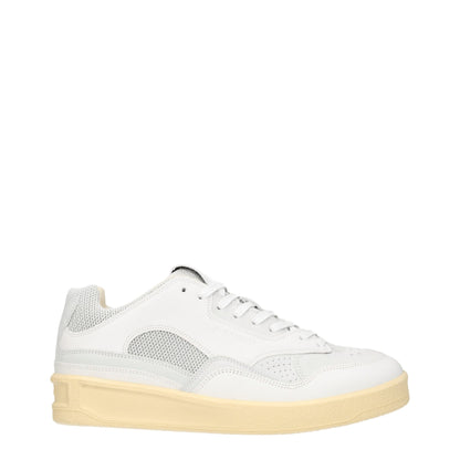Jil Sander – Niedrige Sneakers aus weißem Leder