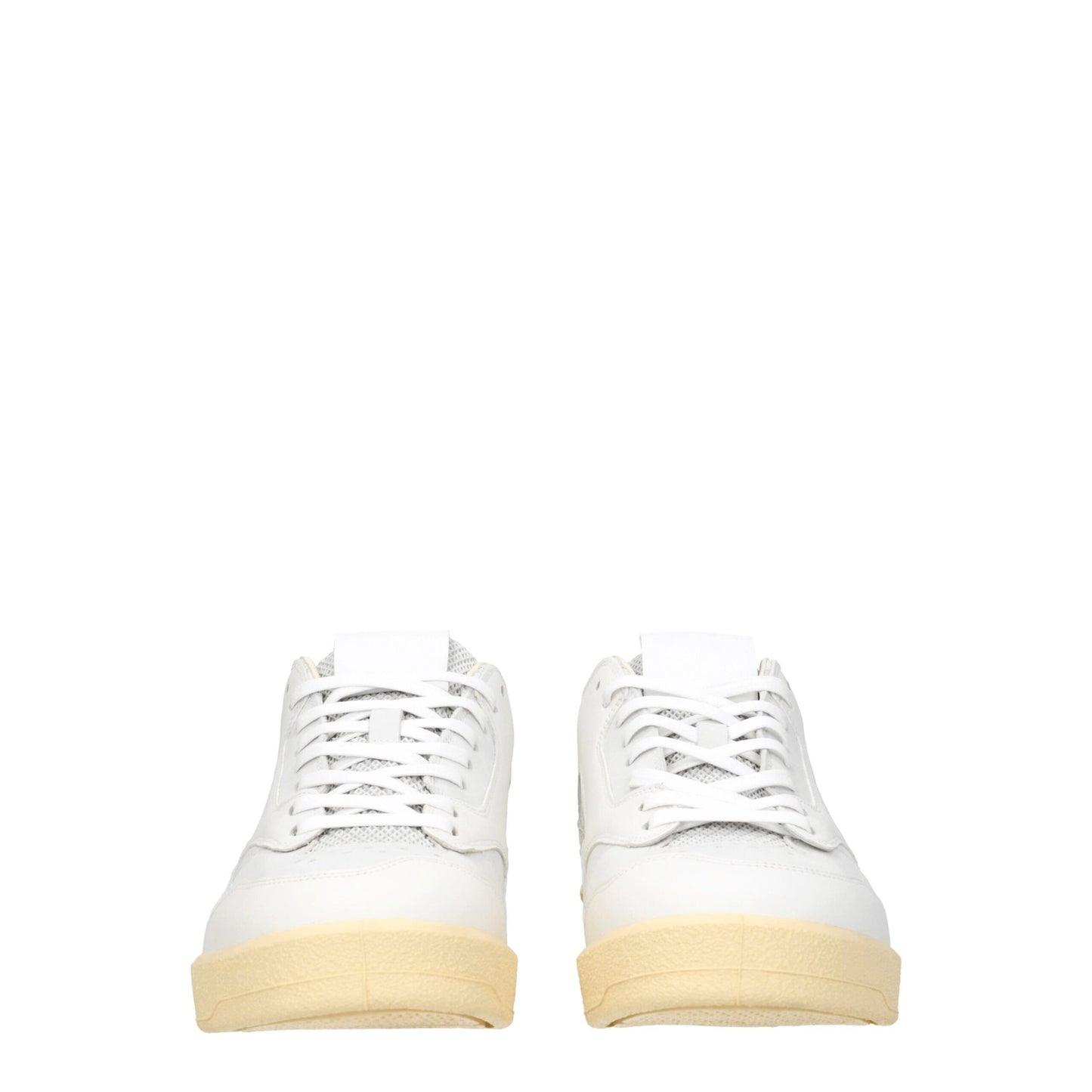 Jil Sander – Niedrige Sneakers aus weißem Leder