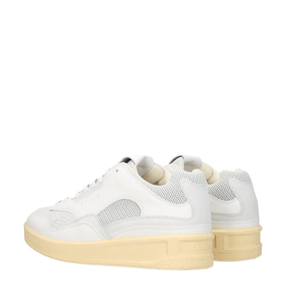 Jil Sander – Niedrige Sneakers aus weißem Leder