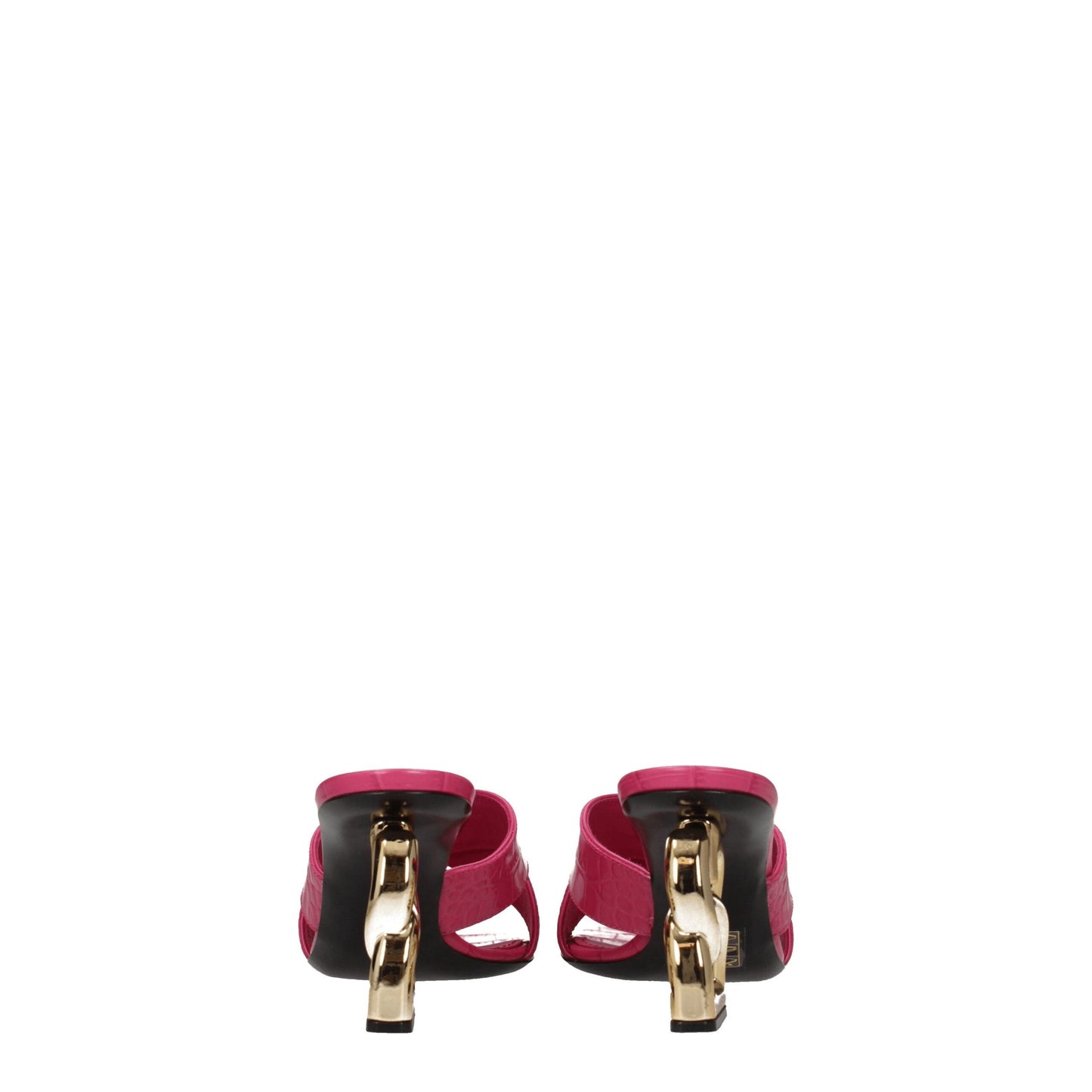 Dolce &amp; Gabbana Rosa Lederplattformen