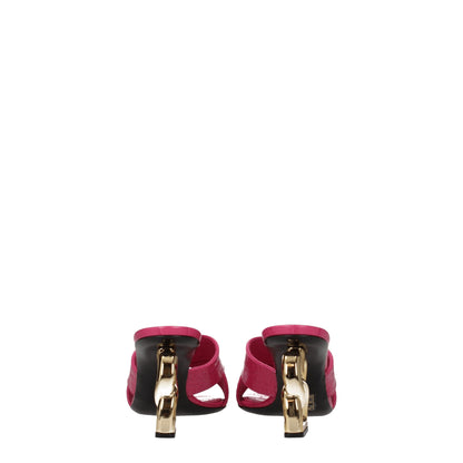 Dolce &amp; Gabbana Rosa Lederplattformen