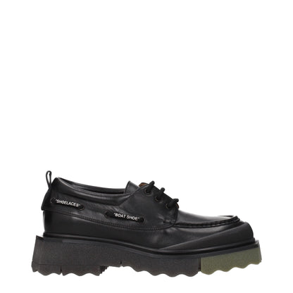 Off-White Slip-On-Loafer aus schwarzem Leder
