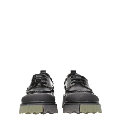 Off-White Slip-On-Loafer aus schwarzem Leder
