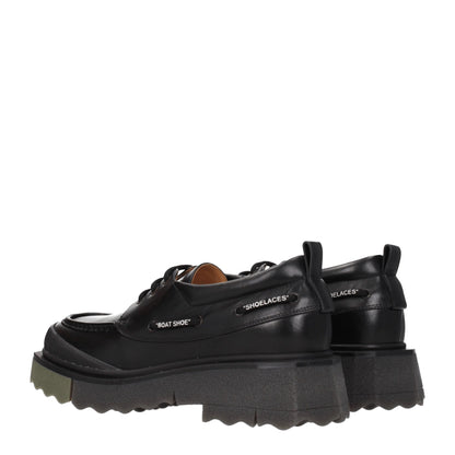 Off-White Slip-On-Loafer aus schwarzem Leder