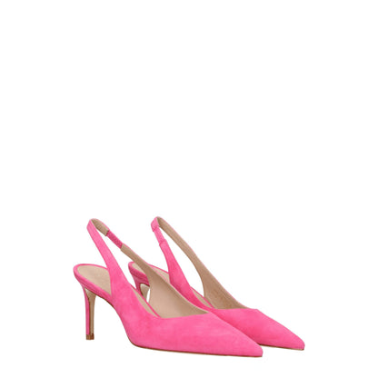 Stuart Weitzman – Rosa Pumps aus Leder mit hohem Absatz