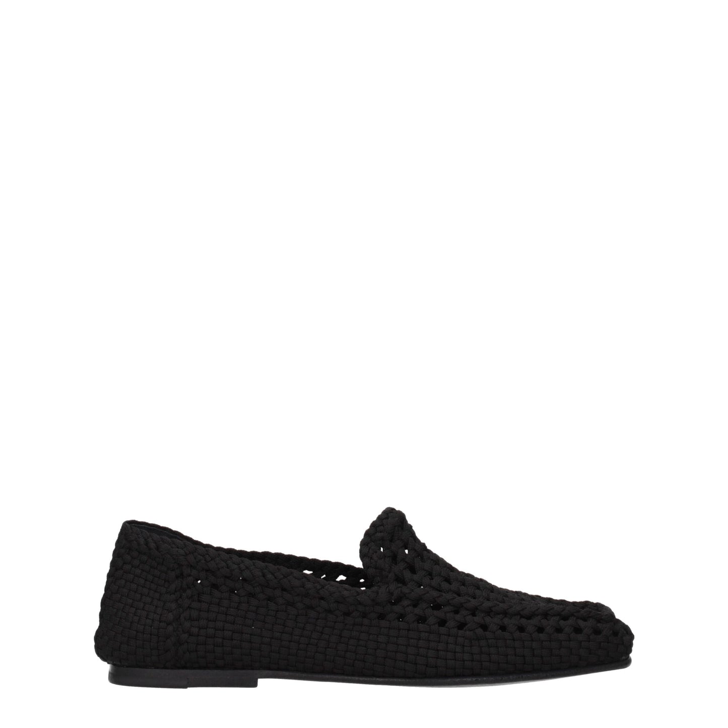 Dolce &amp; Gabbana Slip-On-Loafer aus schwarzem Stoff