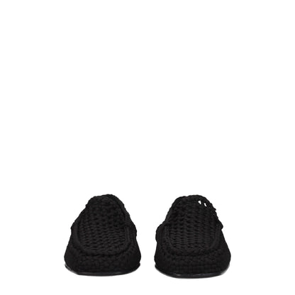 Dolce &amp; Gabbana Slip-On-Loafer aus schwarzem Stoff