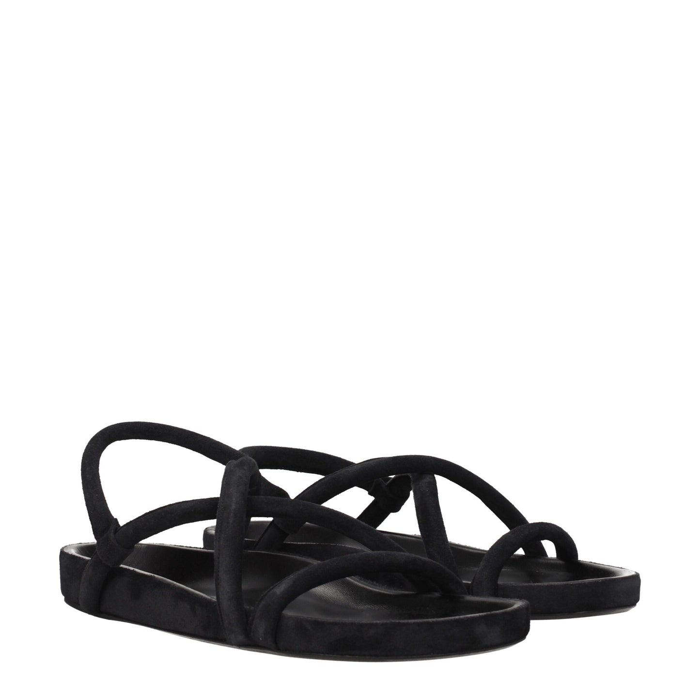 Isabel Marant – Flache Sandalen aus schwarzem Leder