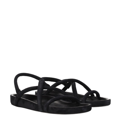 Isabel Marant – Flache Sandalen aus schwarzem Leder