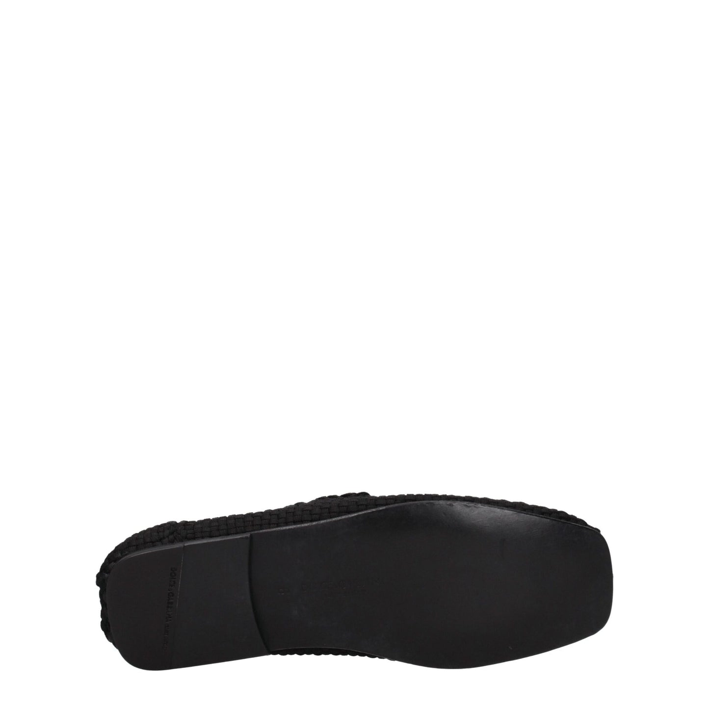 Dolce &amp; Gabbana Slip-On-Loafer aus schwarzem Stoff