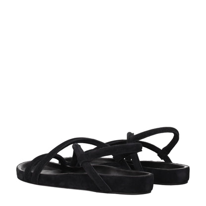 Isabel Marant – Flache Sandalen aus schwarzem Leder